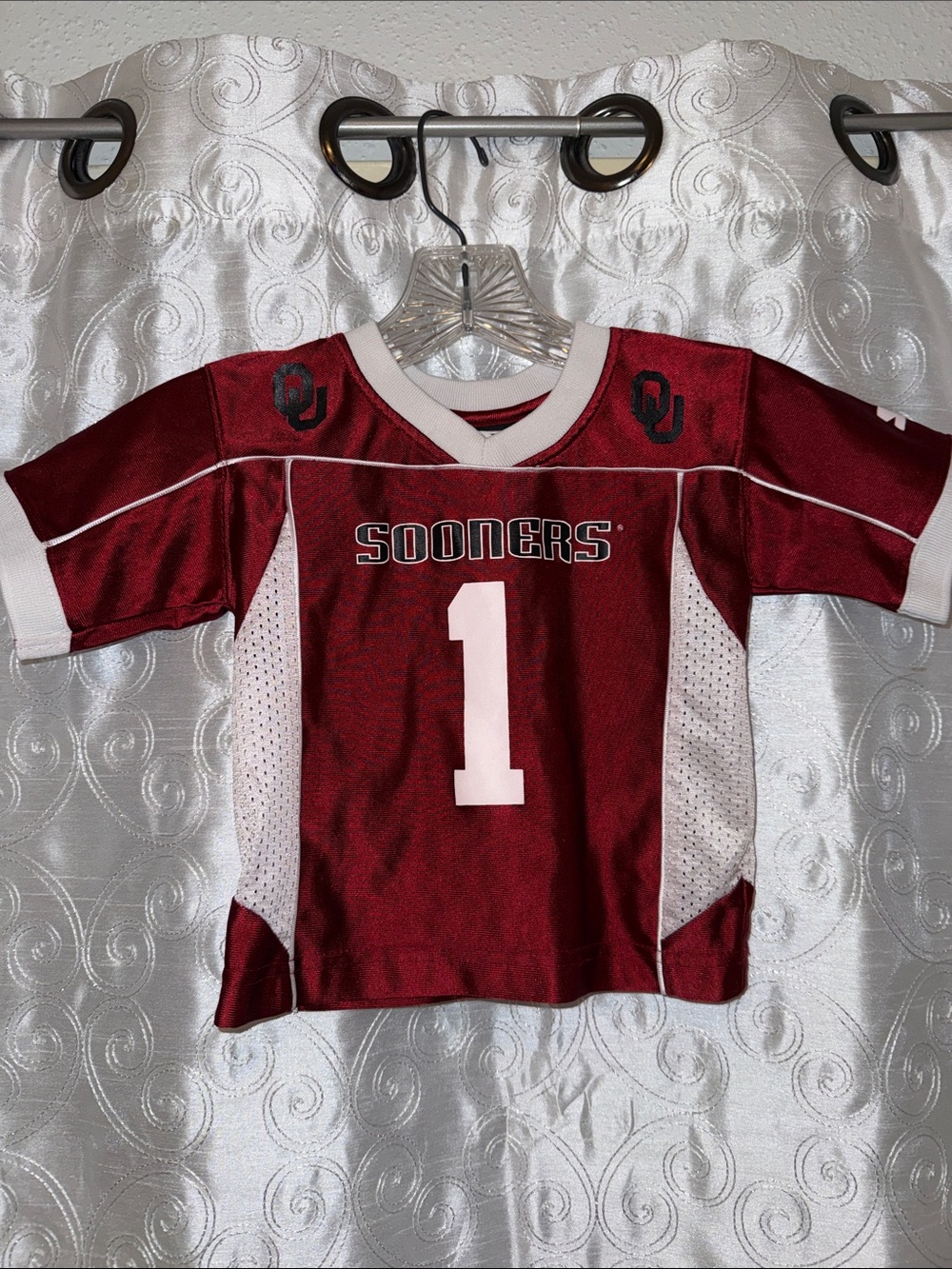 Starter Oklahoma Sooners Maroon #1 Football Jersey Toddler Size 12 Months 🔥 G12
